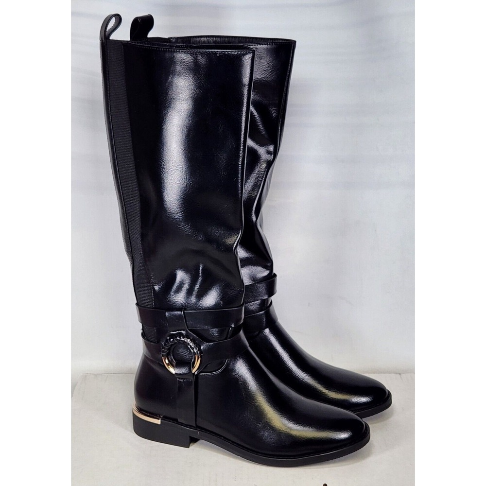 Torgeis Belladonna Boots Women Size 6.5 Black Knee High Harness Riding Boot